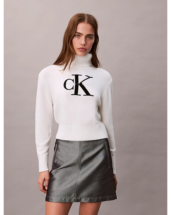 CALVIN KLEIN PULLOVER COLLO ALTO MONOGRAMMA