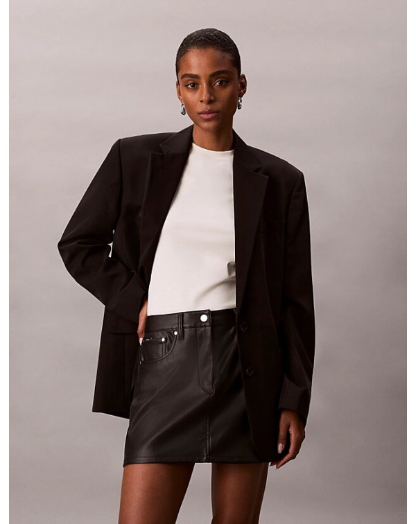 CALVIN KLEIN MINIGONNA IN ECOPELLE