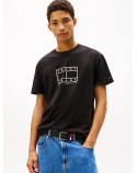 TOMMY JEANS t-shirt con logo a timbro