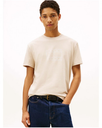 TOMMY JEANS T-SHIRT LOGO A TIMBRO