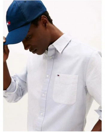 TOMMY JEANS CAMICIA JEANS RIGATA