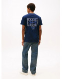 TOMMY JEANS t-shirt con logo a timbro sulla schiena
