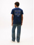 TOMMY JEANS T-SHIRT LOGO A TIMBRO SULLA SCHIENA