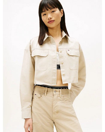 TOMMY JEANS CAMICIA CROP OVERSIZE