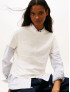 TOMMY JEANS T-SHIRT LOGO CUCITO TONO SU TONO