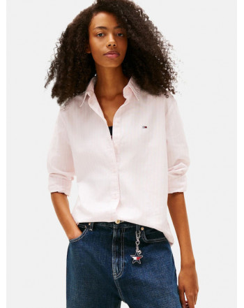 TOMMY JEANS CAMICIA RIGATA