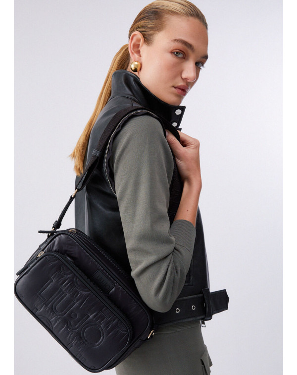 LIU.JO BORSA A TRACOLLA IN NYLON CON TASCA