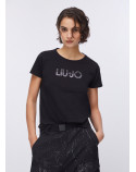 LIU.JO t-shirt con logo e strass