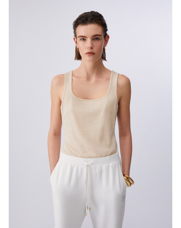 LIU.JO TOP CON LOGO MONOGRAM