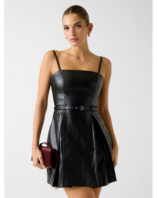 GUESS ABITO CORTO IN ECOPELLE