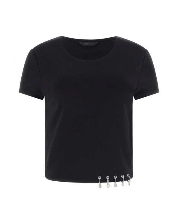 GUESS TOP IN MAGLIA CROPPED