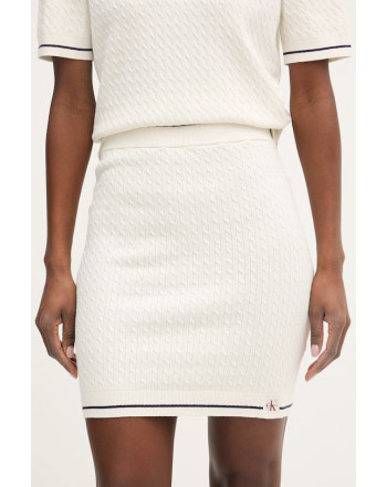 CALVIN KLEIN GONNA CORTA TESSUTO INTRECCIATO