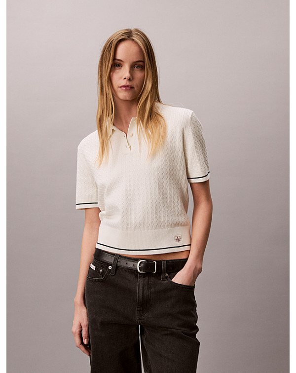 CALVIN KLEIN MAGLIA TESSUTO INTRECCIATO