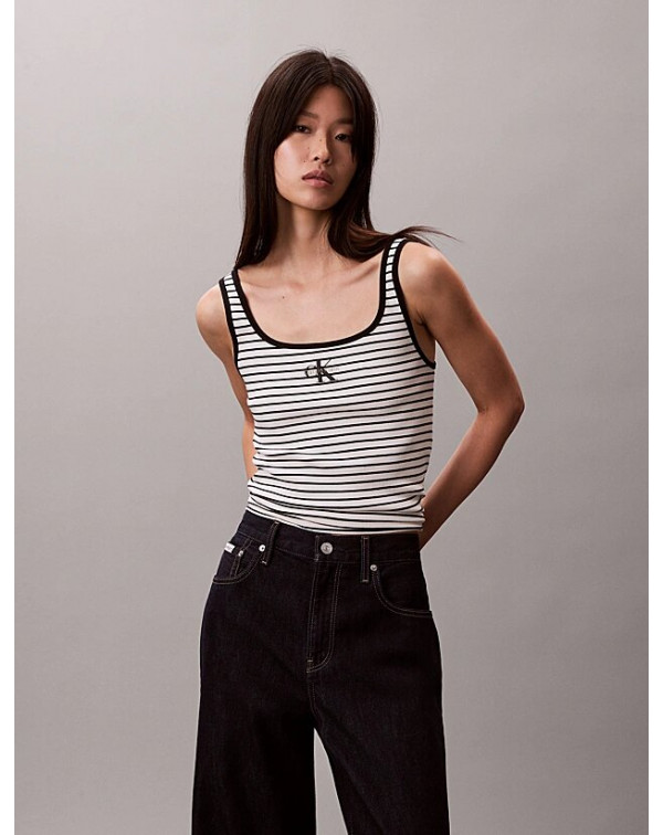 CALVIN KLEIN CANOTTA A COSRINE RIGATA