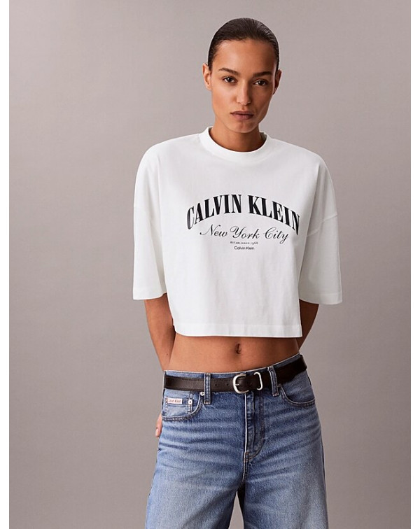 CALVIN KLEIN T-SHIRT LOGO COLLEGE NEW YORK