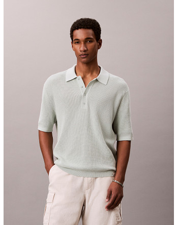 CALVIN KLEIN POLO A MAGLIA NIDO D'APE