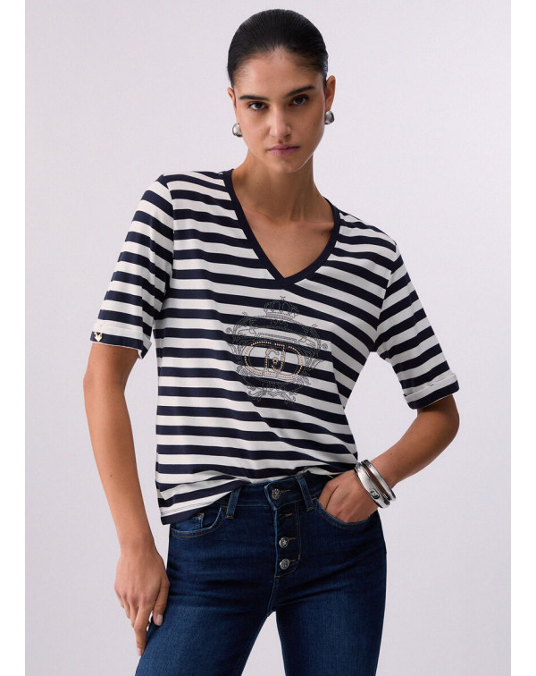 LIU.JO T-SHIRT A RIGHE