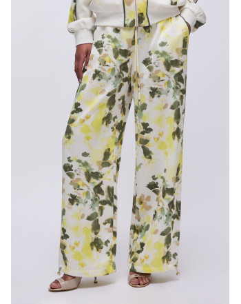 LIU.JO PANTALONI IN RASO STAMPA FLOREALE