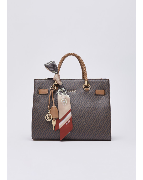 LIU.JO BORSA MEDIA CON TRACOLLA E FOULARD