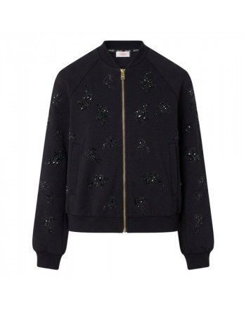 LIU.JO CARDIGAN IN FELPA CON RICAMI GIOIELLO