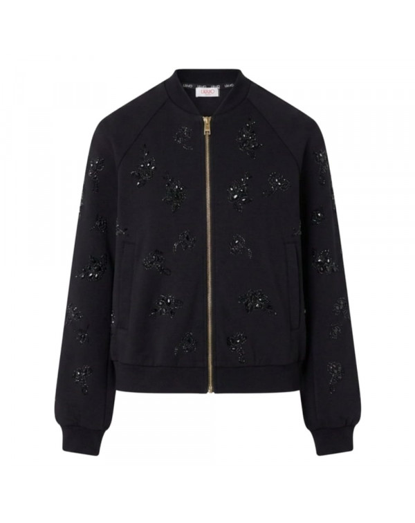 LIU.JO CARDIGAN IN FELPA CON RICAMI GIOIELLO