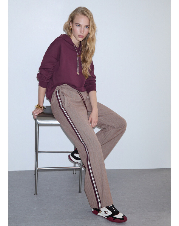 LIU.JO PANTALONI SPIGATI CON BANDE