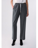 LIU.JO pantaloni "gessati" con inserto