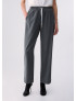 LIU.JO PANTALONI GESSATI CON INSERTO IN PIZZO