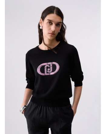 LIU.JO MAGLIA CON LOGO MONOGRAM