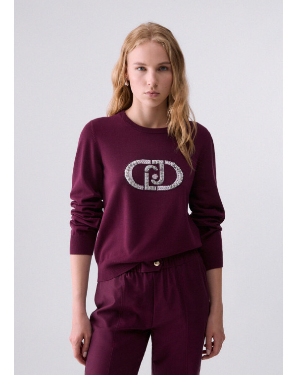 LIU.JO MAGLIA CON LOGO MONOGRAM