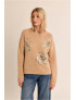 MOLLY BRACKEN MAGLIONE  FIORI CON PAILLETTES