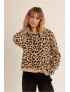 MOLLY BRACKEN MAGLIONE CORTO LEOPARDATO