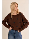 MOLLY BRACKEN maglione cuori glitter