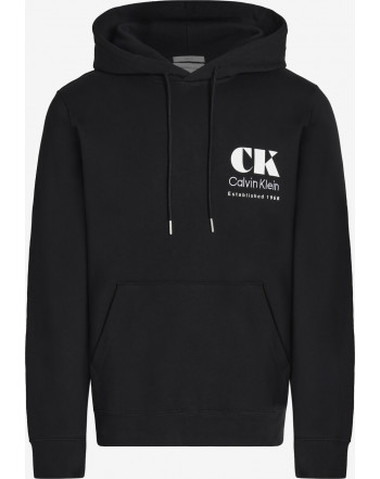 CALVIN KLEIN FELPA LOGO NEW CON CAPPUCCIO
