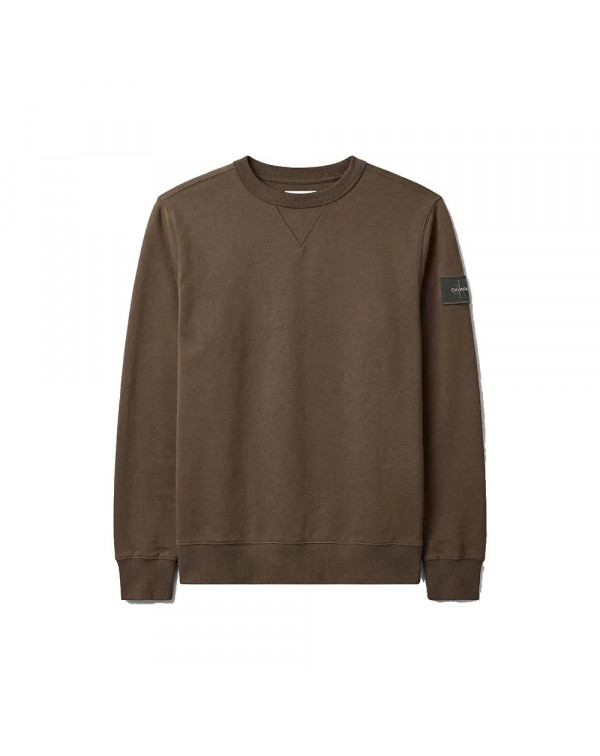 CALVIN KLEIN FELPA GIRO LOGO PATCH