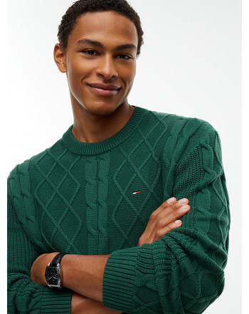 TOMMY JEANS PULLOVER MAGLIA INTRECCIATA