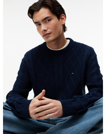 TOMMY JEANS PULLOVER MAGLIA INTRECCIATA