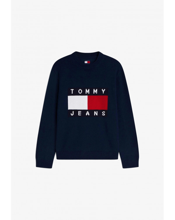 TOMMY JEANS PULLOVER LOGO BANDIERA