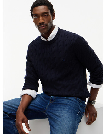TOMMY JEANS PULLOVER IN MAGLIA INTRECCIATA