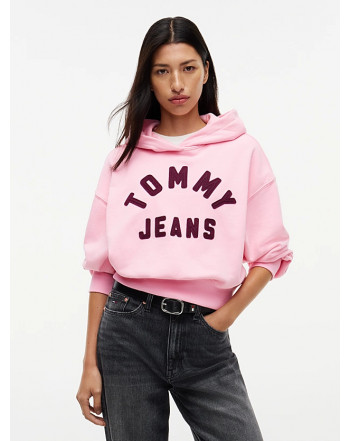 TOMMY JEANS FELPA CAPPUCCIO COLLEGE