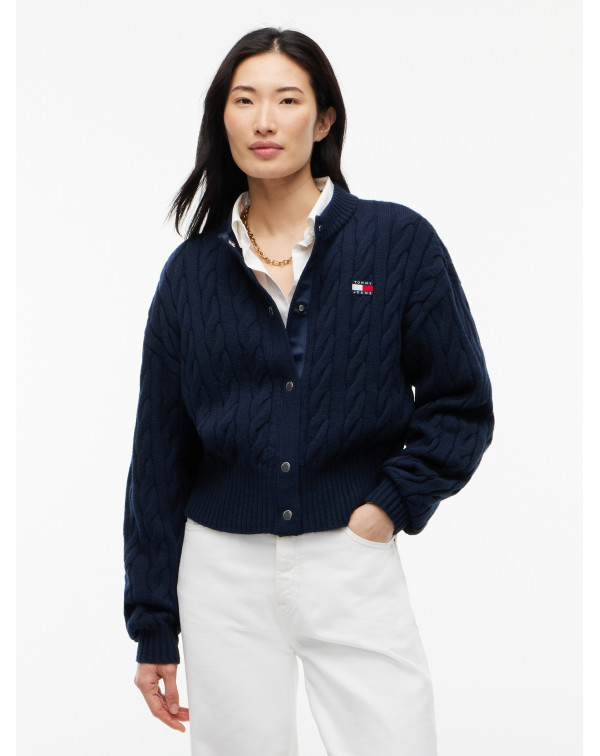 TOMMY JEANS CARDIGAN INTRECCIATO