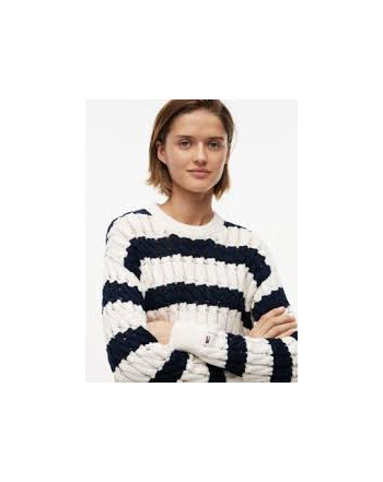 TOMMY JEANS MAGLIONE INTRECCIATO LOGATO