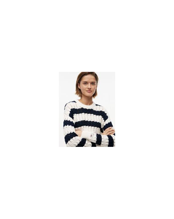 TOMMY JEANS MAGLIONE INTRECCIATO LOGATO